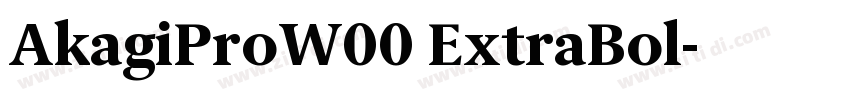 AkagiProW00 ExtraBol字体转换